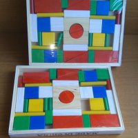 Дървени кубчета конструктор строител с едри части 39бр. /дървени игри, снимка 2 - Образователни игри - 38464030