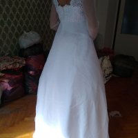 Булчинска, сватбена рокля и обувки , снимка 2 - Сватбени рокли - 38387416
