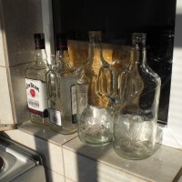 Стъклени литрови бутилки , снимка 4 - Други - 27446634