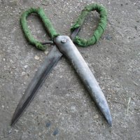 Стара кована абаджийска ножица, снимка 4 - Антикварни и старинни предмети - 29048758