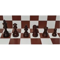 Дървени шахматни фигури Оригинални Палисандър.  Изработка - палисандър черни и чемшир бели.  