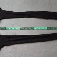 S/M черни мрежести чорапи със силикон и бяла бродерия, снимка 13 - Бельо - 42981900