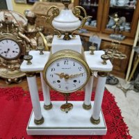 Красив антикварен френски каминен часовник , снимка 3 - Антикварни и старинни предмети - 43272311