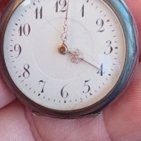 Moesa,швейцарски джобен часовник,сребро,злато,ниело, снимка 1 - Антикварни и старинни предмети - 43910260