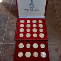 Колекция сребърни монети 5 и 10 рубли Олимпиада Москва 1980г., снимка 15 - Нумизматика и бонистика - 37285541