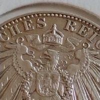 Сребърна монета 2 марки 1901г. Германска Империя Прусия Годишнина Кралско семейство 42053, снимка 4 - Нумизматика и бонистика - 43799124