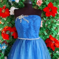 официална рокля в микс от индиго и тъмно синьо с камъни, снимка 2 - Рокли - 29297896