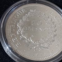 Франция - 50 франка - 1974 , сребърна монета , снимка 3 - Нумизматика и бонистика - 42979094