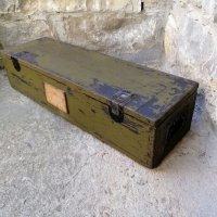 Стар Дървен Военен Сандък, Стара Дървена Военна Кутия. , снимка 1 - Антикварни и старинни предмети - 40541328
