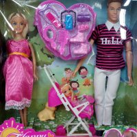 Бременна кукла с мъж и деца+аксесоари/ щастливо семейство, снимка 1 - Кукли - 28128194
