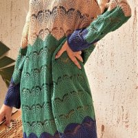 Дамски блузон, Дълъг пуловер, Многоцветен блузон, снимка 1 - Корсети, бюстиета, топове - 43316491