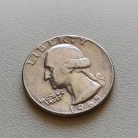 1/4 долар (25 цента) 1965 САЩ, снимка 1 - Нумизматика и бонистика - 43506099