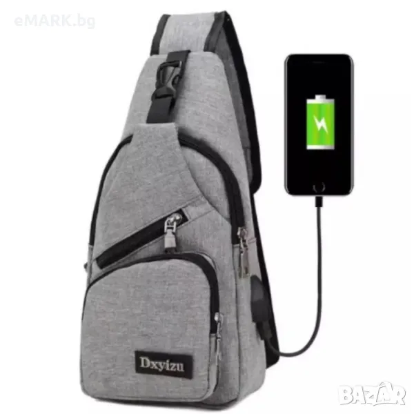 Раница с USB порт за зареждане на телефон, таблет и други устройства, снимка 1