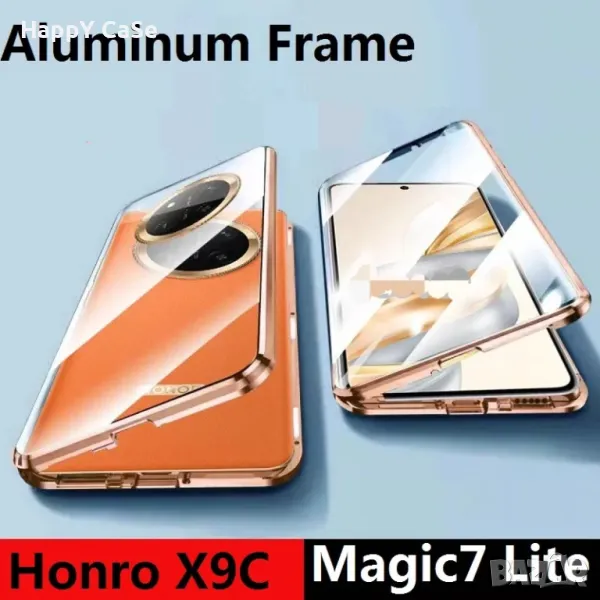 Honor Magic 7 Lite / 7 Pro / Двоен 360° магнитен кейс калъф с камера протектор, снимка 1