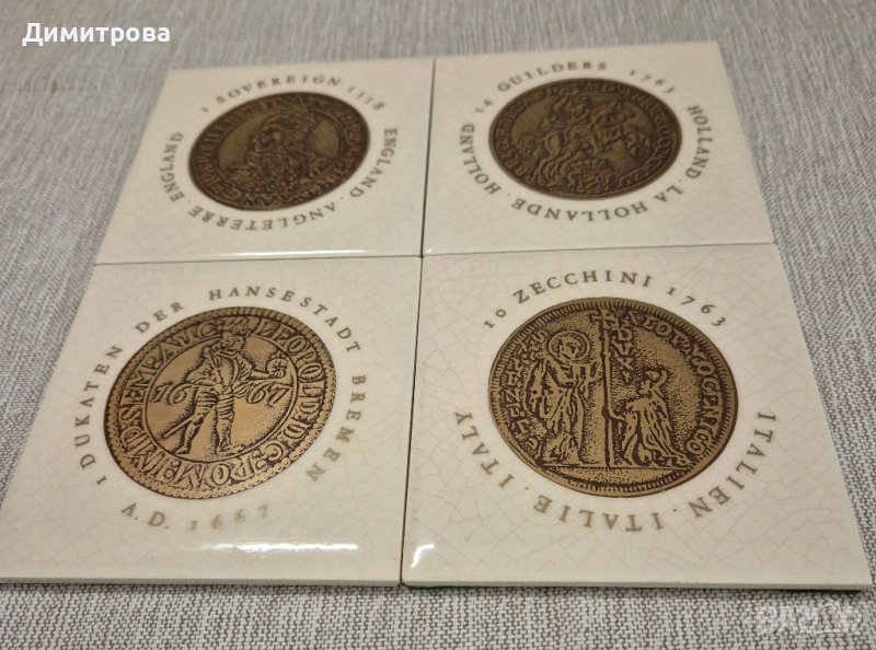 4 броя плочки/ монети , снимка 1