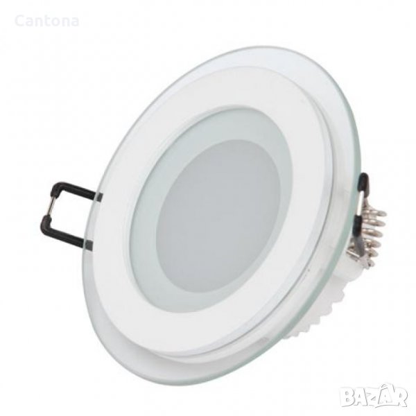 LED луничка за вграждане - кръг, 6W бяла светлина с LED драйвер, снимка 1