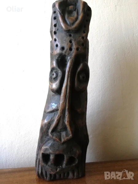 Много интересна и нестандарна глава от дърво. Маска., снимка 1