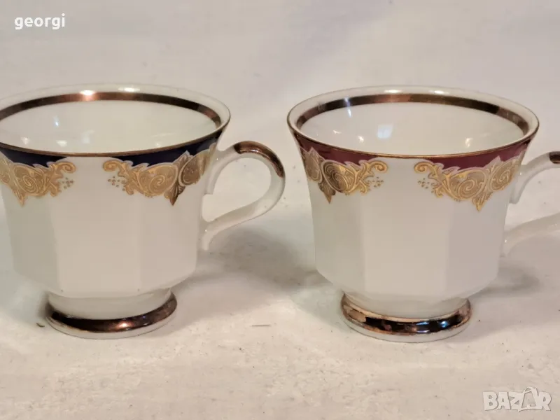 две немски порцеланови чаши със златен кант 19/5, снимка 1