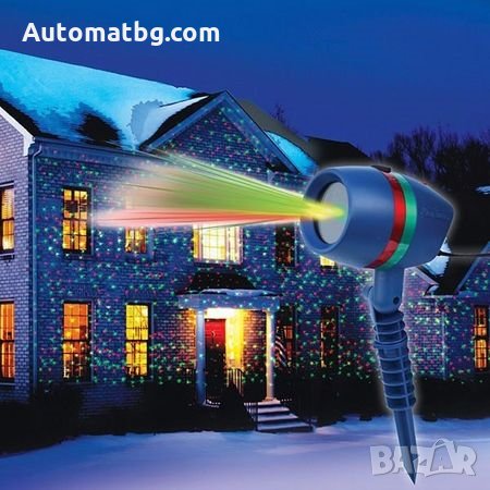 Лазер за Коледна украса Star Shower Motion - червен + зелен, снимка 1