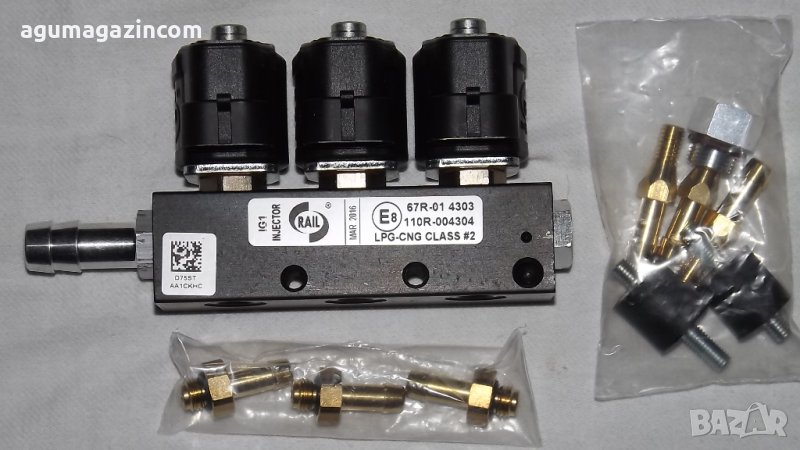 Газов инжектор RAIL IG1 BLACK BODY 3 цилиндъра, снимка 1