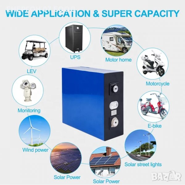Lifepo4 310ач 3.2v 310ач lifepo4 батерия батерии соларни системи лифепо4 LFP, снимка 1