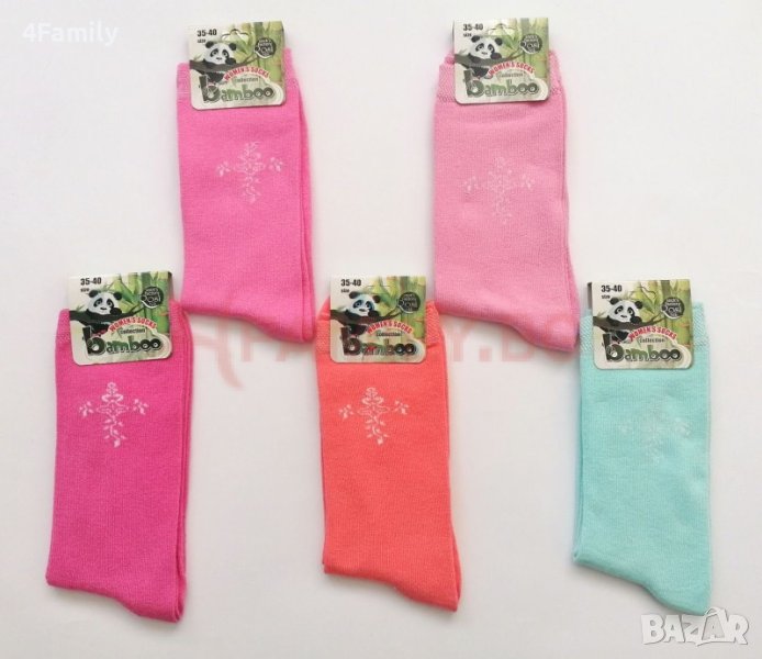 Дамски чорапи едноцветни Бамбук, 35-40, снимка 1