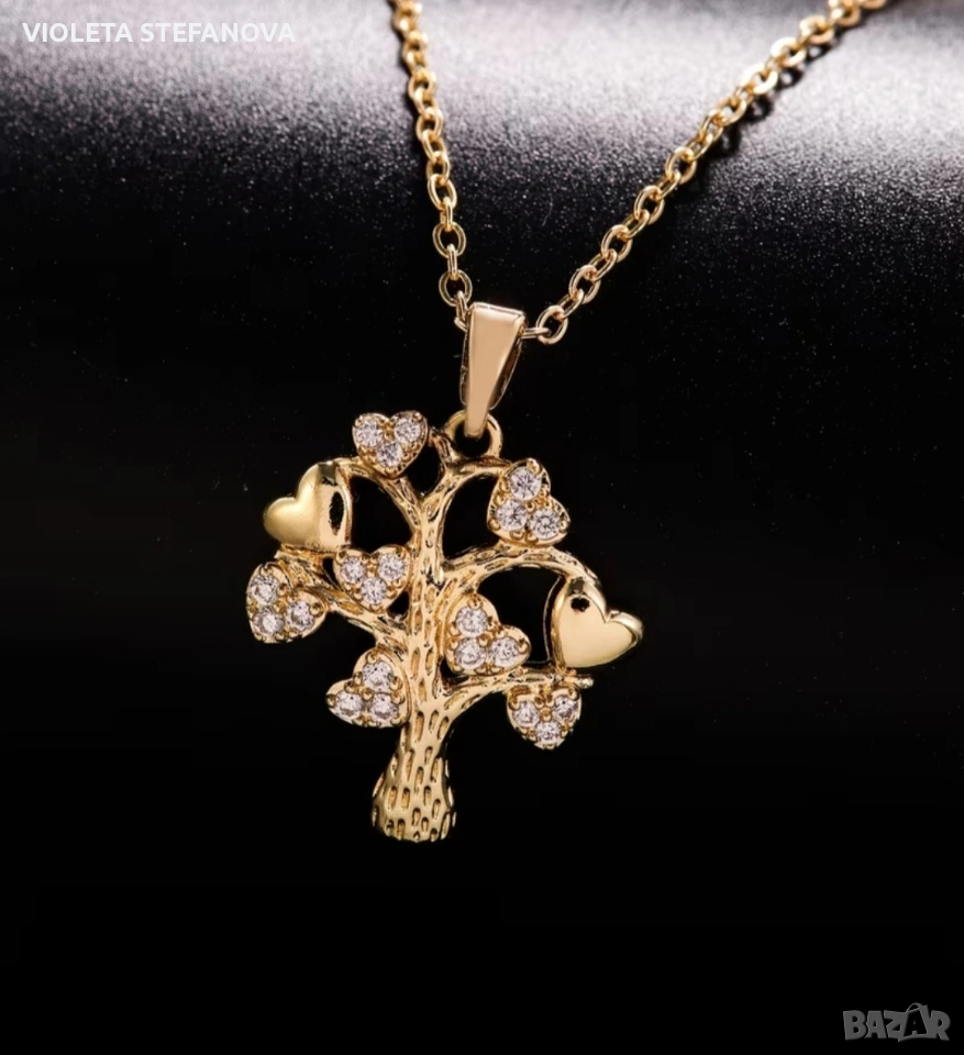 Дамски позлатени колиета от медицинска стомана , снимка 1