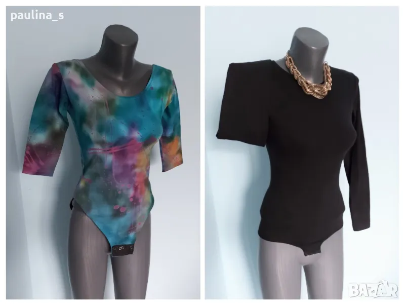 Два броя / Цветно и черно боди, българско производство / универсален размер , снимка 1