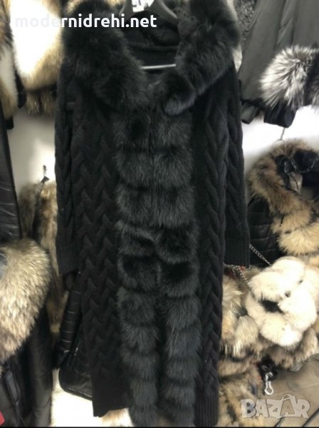 Дамско палто жилетка с лисица , снимка 1