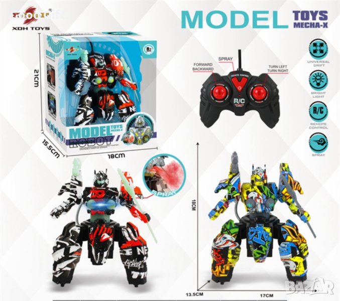 Детски робот с дистанционно и спрей функция, със светлини, снимка 1