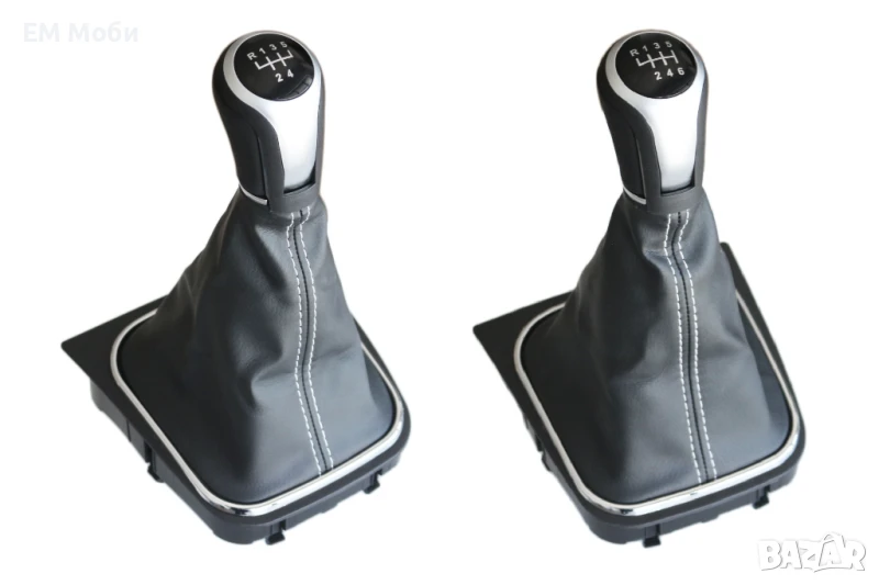 Топка кожена за скоростен лост 5/6 скорости с маншон за VW GOLF 5 V 6 VI PLUS JETTA, снимка 1