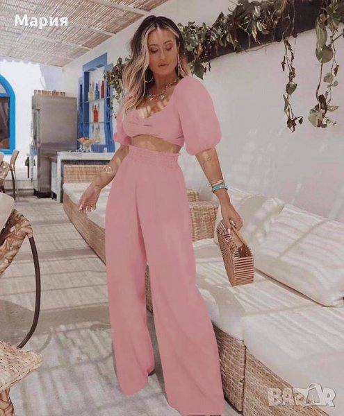 Дамски розов летен комплект, снимка 1