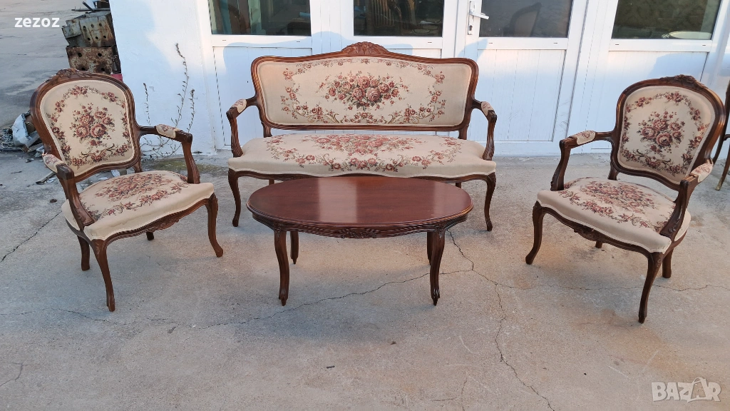 Комплект за хол барок махагон, снимка 1