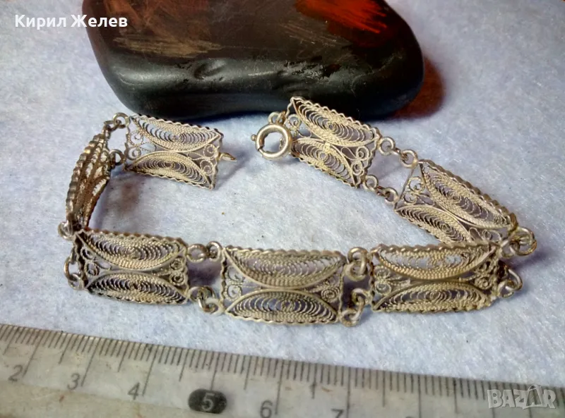 СТАРИННА ФИЛИГРАННА СРЕБЪРНА ГРИВНА ВИСОКА ПРОБА СРЕБРО ФИНА РЪЧНА МАЙСТОРСКА РЕТРО ИЗРАБОТКА 47941, снимка 1