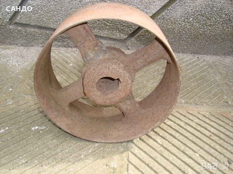 Опорно транспортно колело - чугун, снимка 1