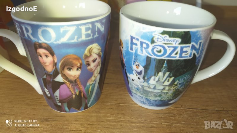 Големи порцеланови чаши с Елза и Ана, снимка 1