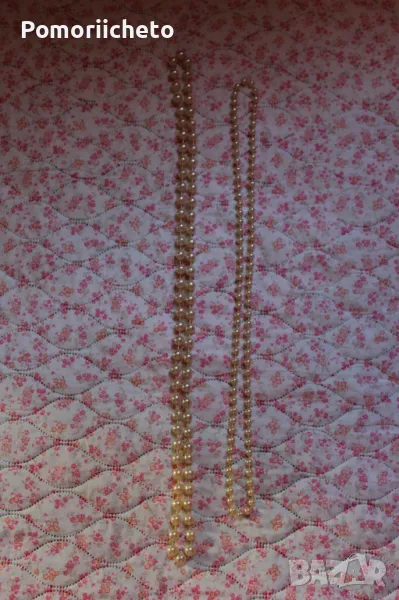 Два броя елегантни гердани имитация на перли дълги, снимка 1