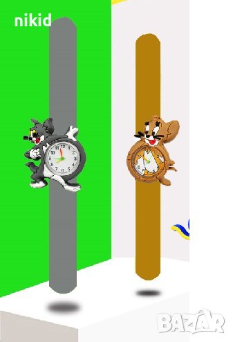 Том и Джери Детски ръчен Часовник тип гривна силиконов, снимка 1