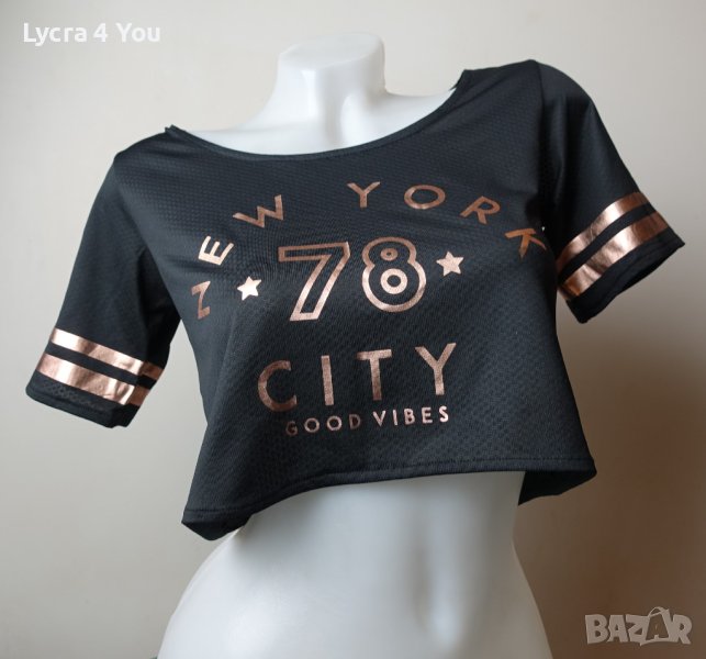 L/XL къса блузка/кроп топ с надпис NY City, снимка 1