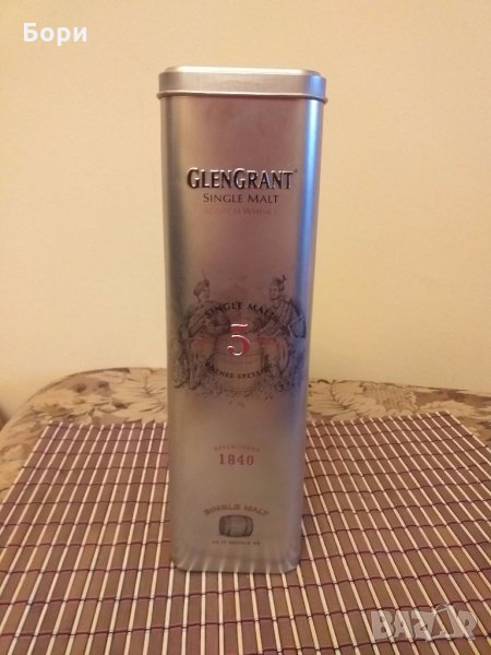 Метална кутия 'Glen Grant' уиски 5 годишно, снимка 1
