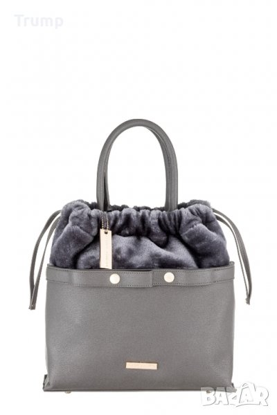 -45% чанта на италианската марка Алесиа Масимо, цвят сив, снимка 1