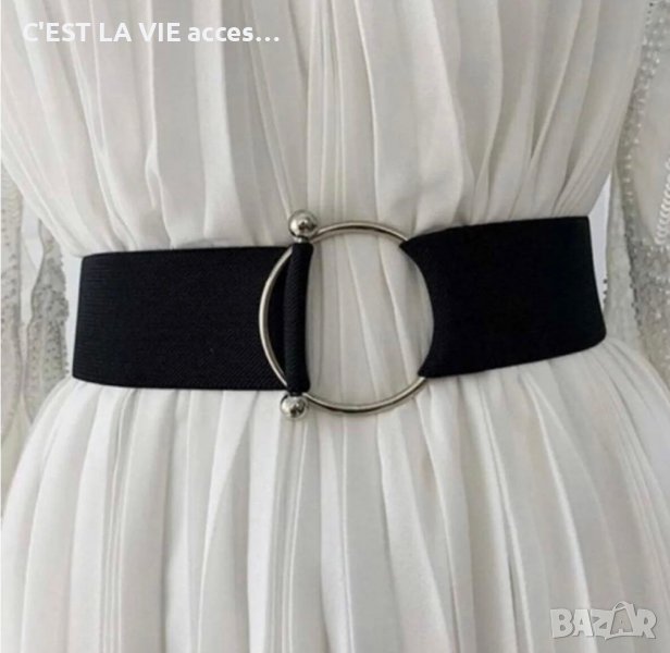 🎀Elastic black belt with loop🎀, снимка 1