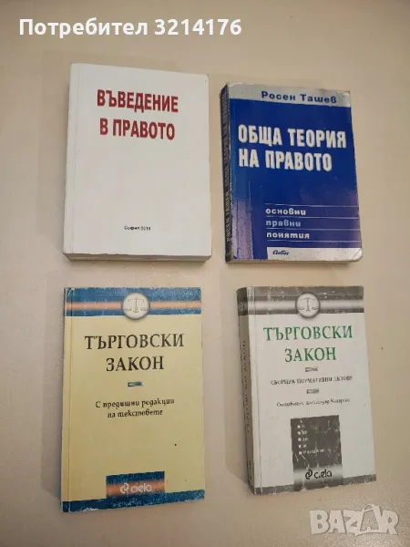 Обща теория на правото: Основни правни понятия - Росен Ташев, снимка 1