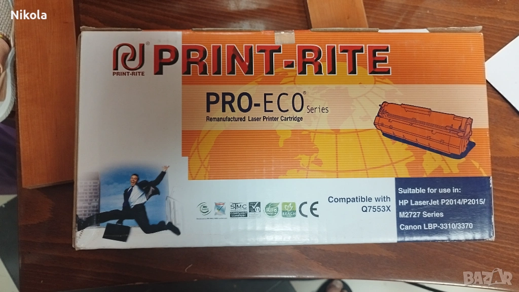 Тонер касети съвместими Print-Rite за HP LaserJet P2014/M2727 и Canon LBP 3310, снимка 1