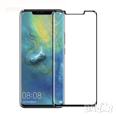 3D Пълнопокриващ стъклен протектор с рамка за Huawei Mate 20 PRO, снимка 1