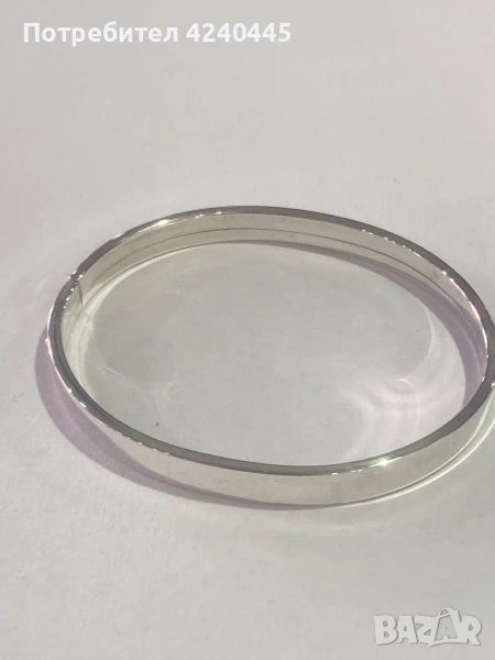 Твърда сребърна гривна, снимка 1