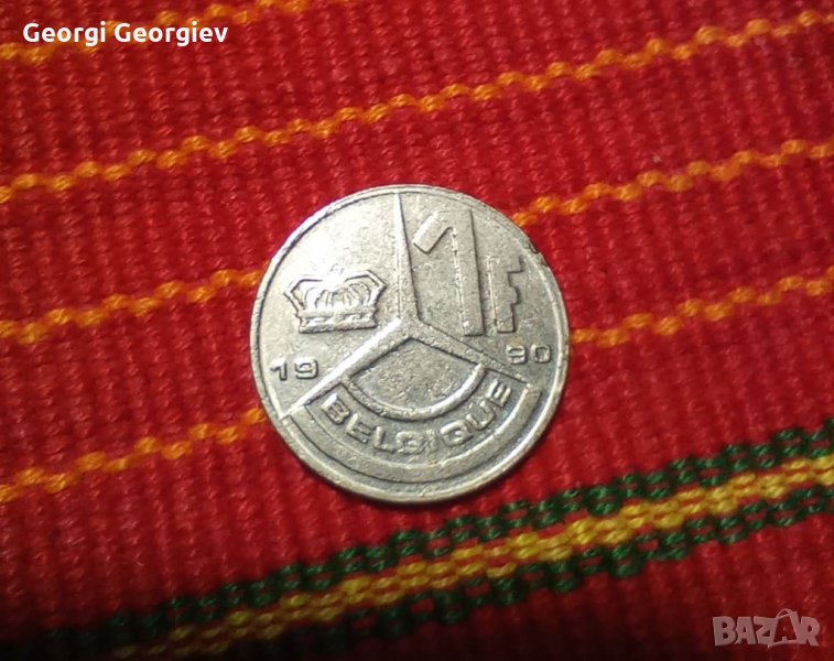 Белгия 1 франк, 1990, снимка 1