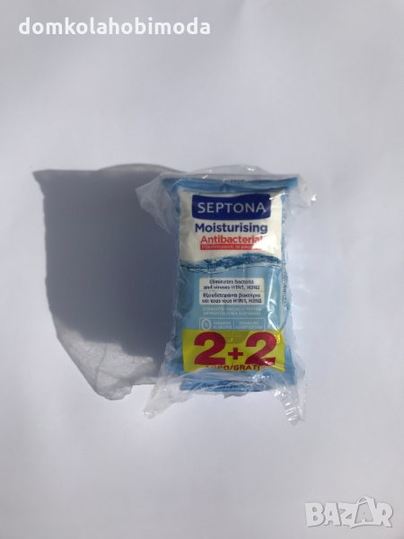  Мокри кърпички Антибактериални на спиртна основа 4 пакета по 15 броя, снимка 1