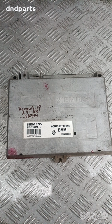 Компютър Renault 19 1.4i 1992г. S101718102 7700749946 , снимка 1