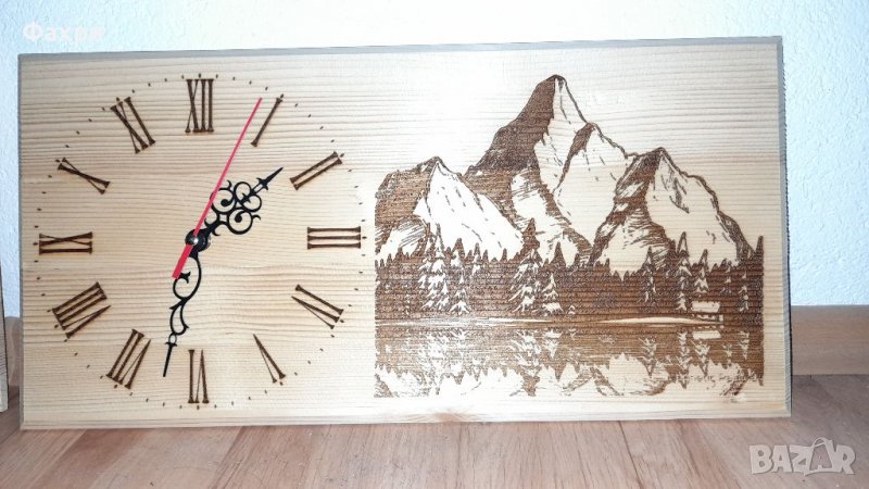Лазерно гравирани Часовници от масивна дървесина, снимка 1